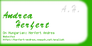 andrea herfert business card